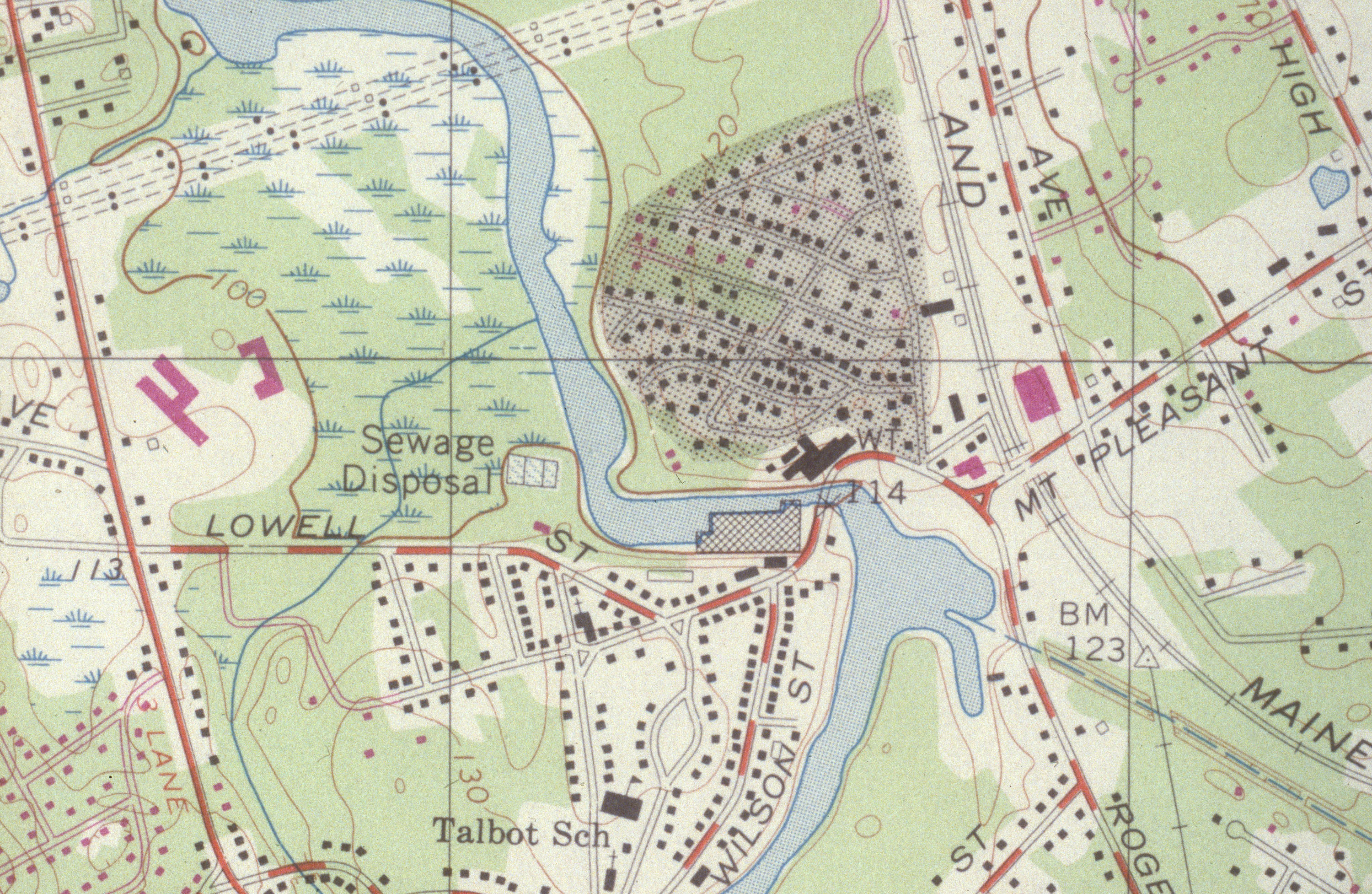 U.S. Geological Survey Map of Billerica Garden Suburb in North