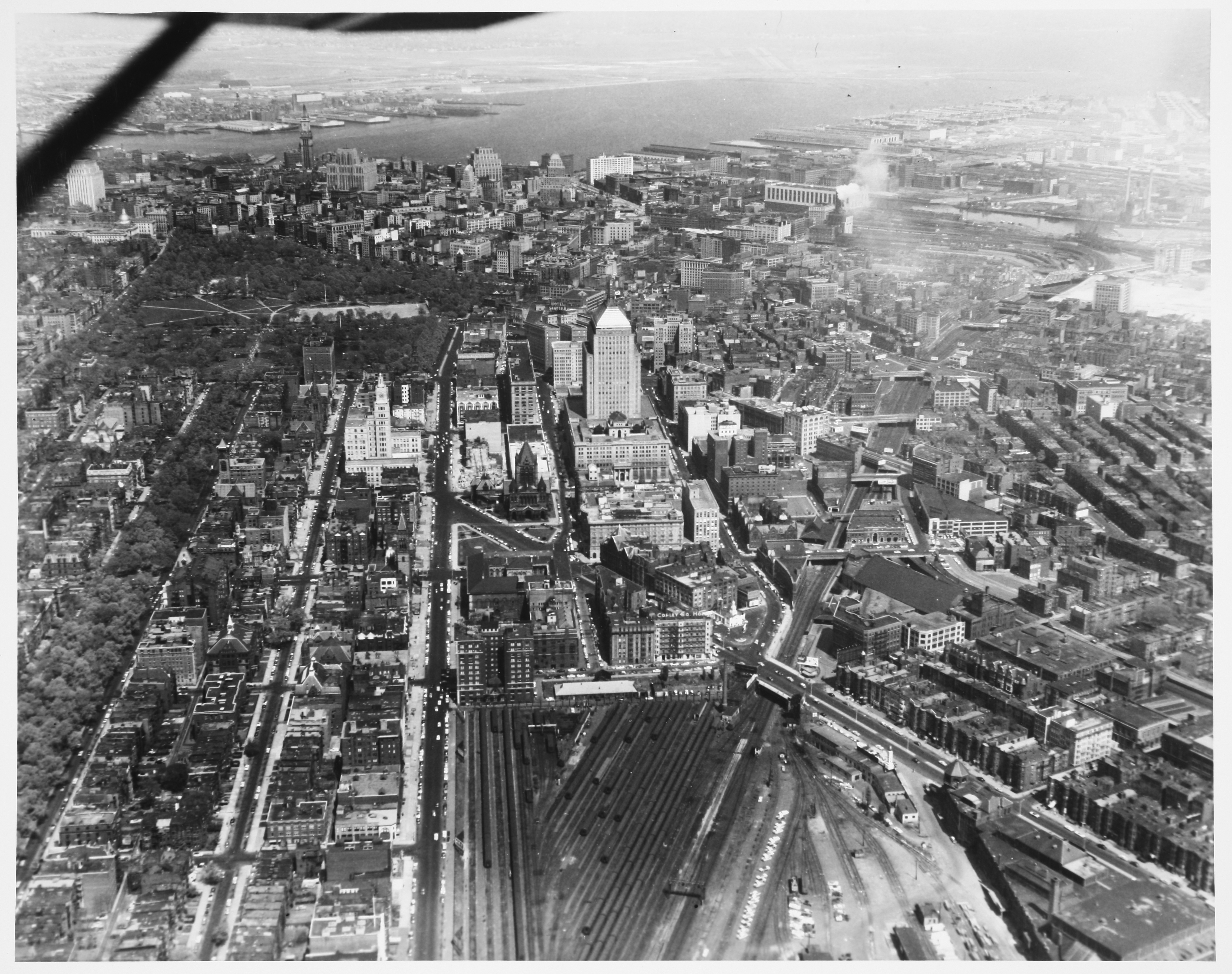 111 Huntington Avenue Building Aerial in Boston Shower Curtain